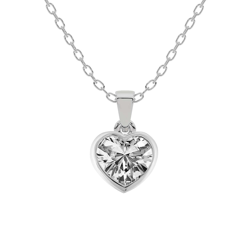Allure Bezel Lab Grown Diamond Pendant front view