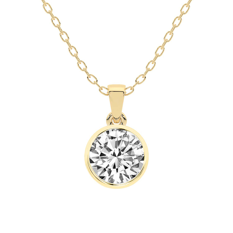 Allure Bezel Lab Grown Diamond Pendant front view