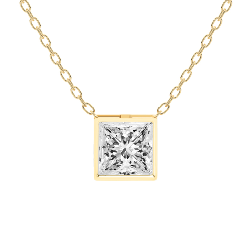 Globe Slider Lab Grown Diamond Pendant front view