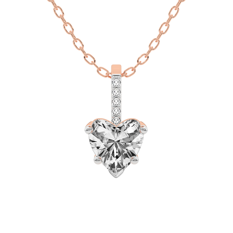 Lucida Four Prong Lab Grown Diamond Pendant front view