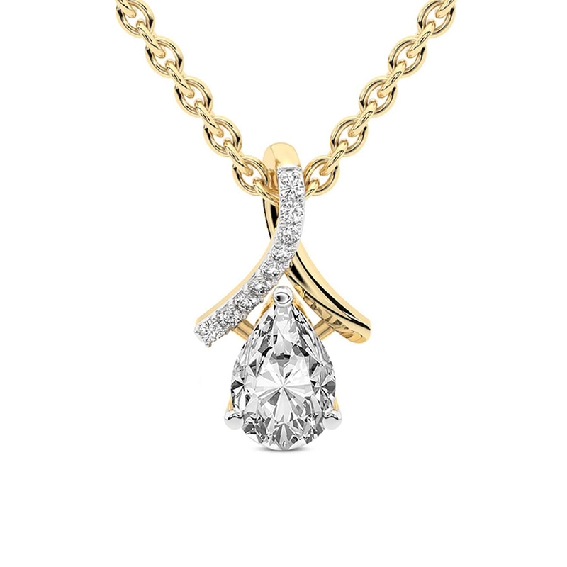 Priscilla Slider Lab Grown Diamond Pendant front view