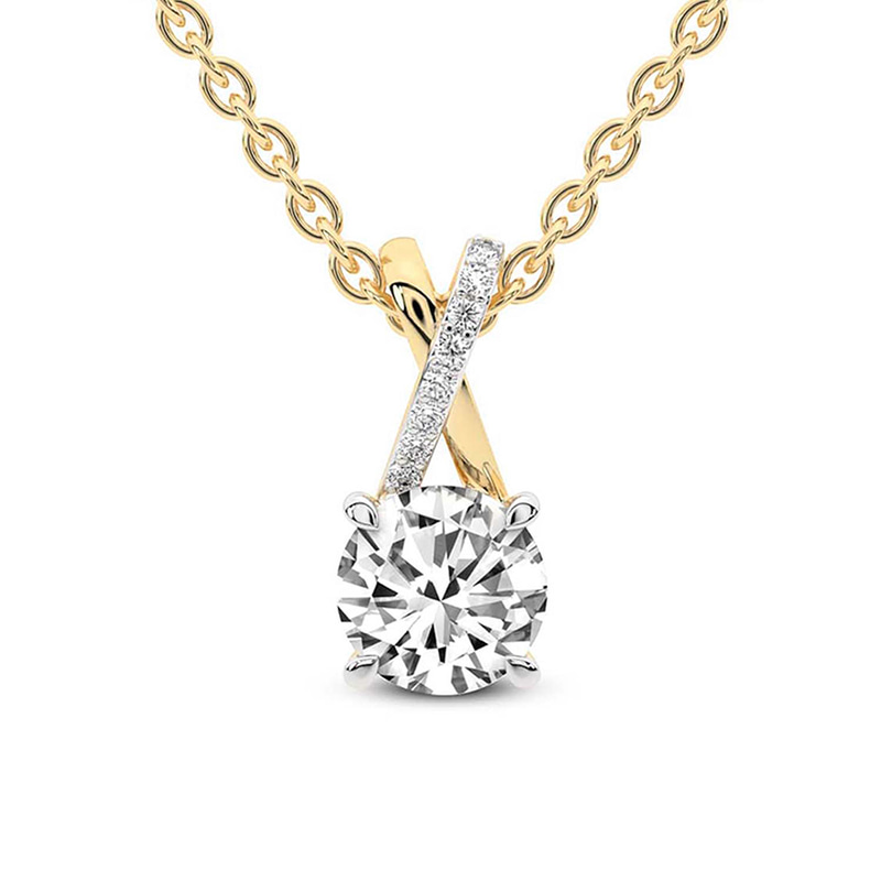 Lou Slider Lab Grown Diamond Pendant front view