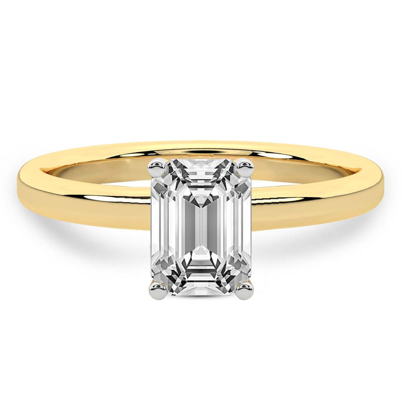 Four Prong Solitaire 2mm Lab Diamond Ring front view