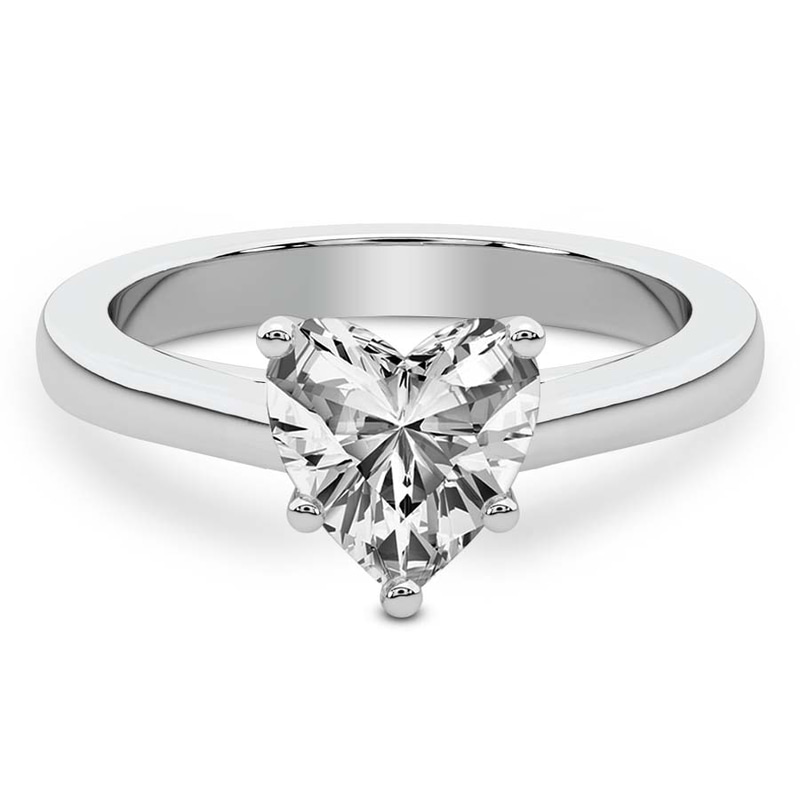 Teagan Solitaire 2mm Lab Diamond Ring front view
