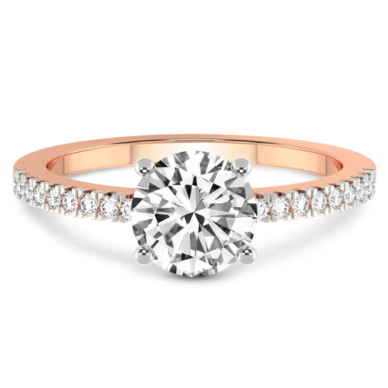 Jia Secret Double Halo Eternity Lab Diamond Ring front view
