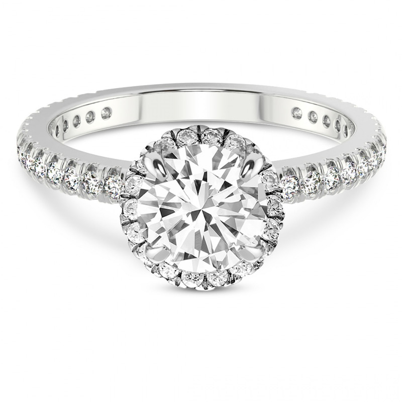 Klarissa Halo Lab Diamond Eternity Ring front view