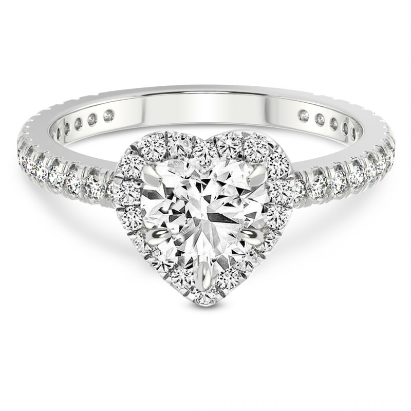 Klarissa Halo Lab Diamond Eternity Ring front view