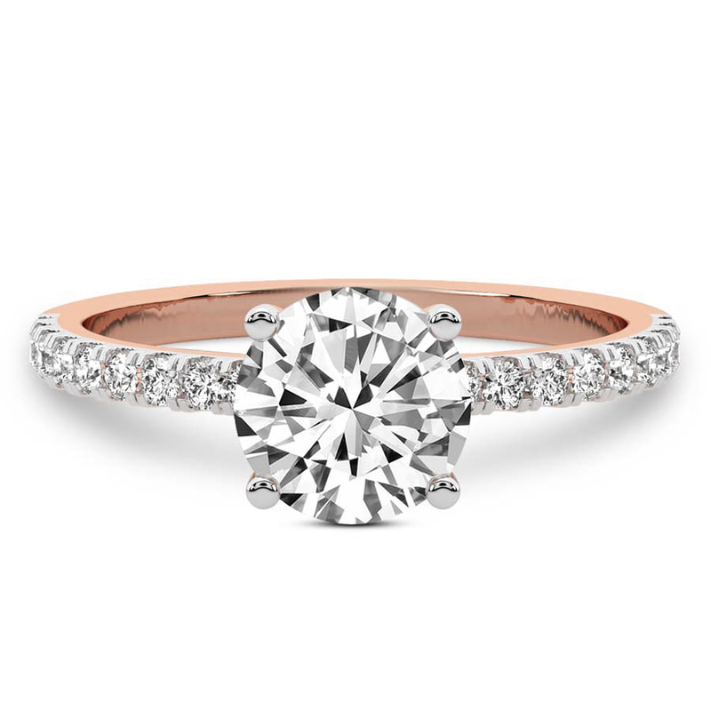 Venetia Half Eternity Lab Diamond Ring front view