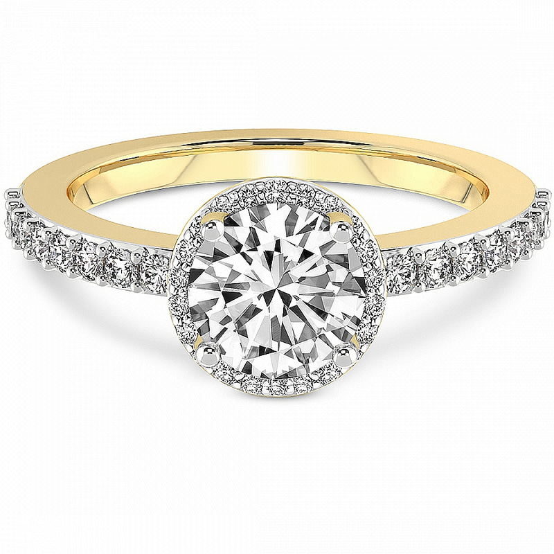 Lumina Halo Lab Diamond Eternity Ring front view