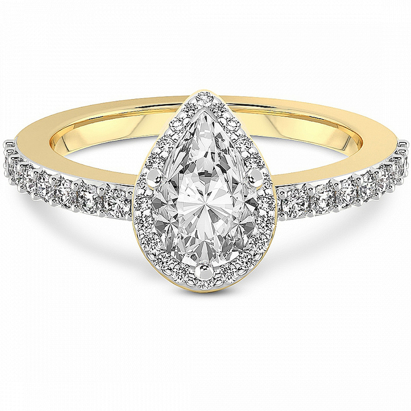 Lumina Halo Lab Diamond Eternity Ring front view