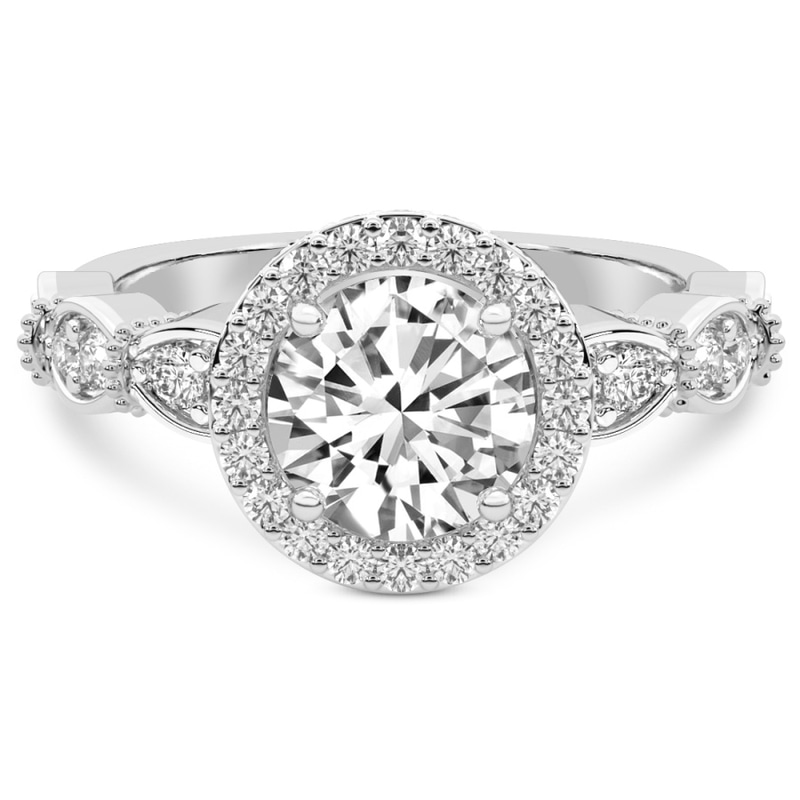 Micaela Halo Lab Diamond Ring front view