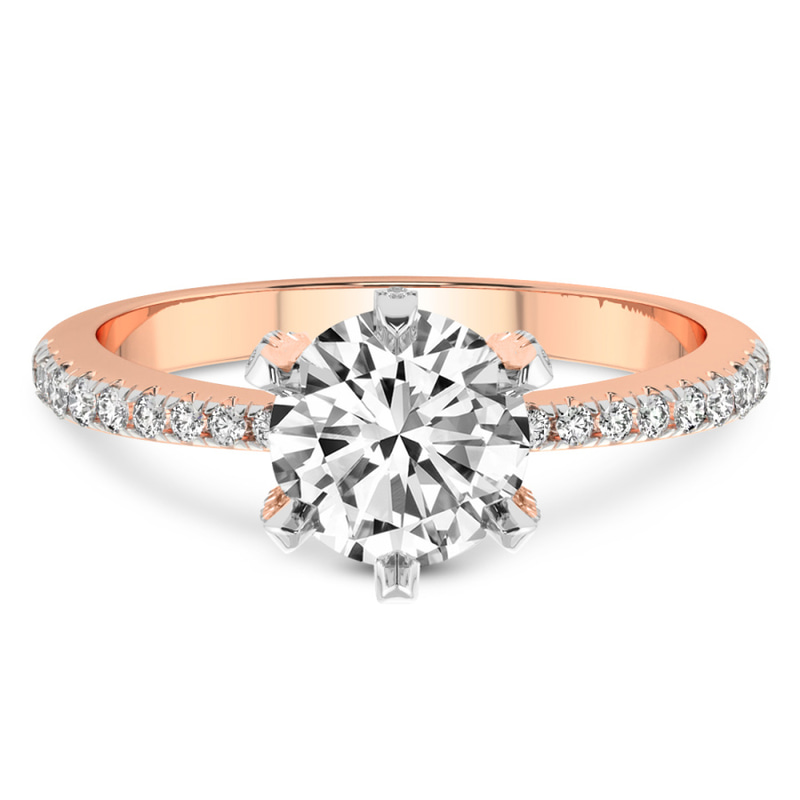 Mereia Secret Halo Lab Diamond Ring front view