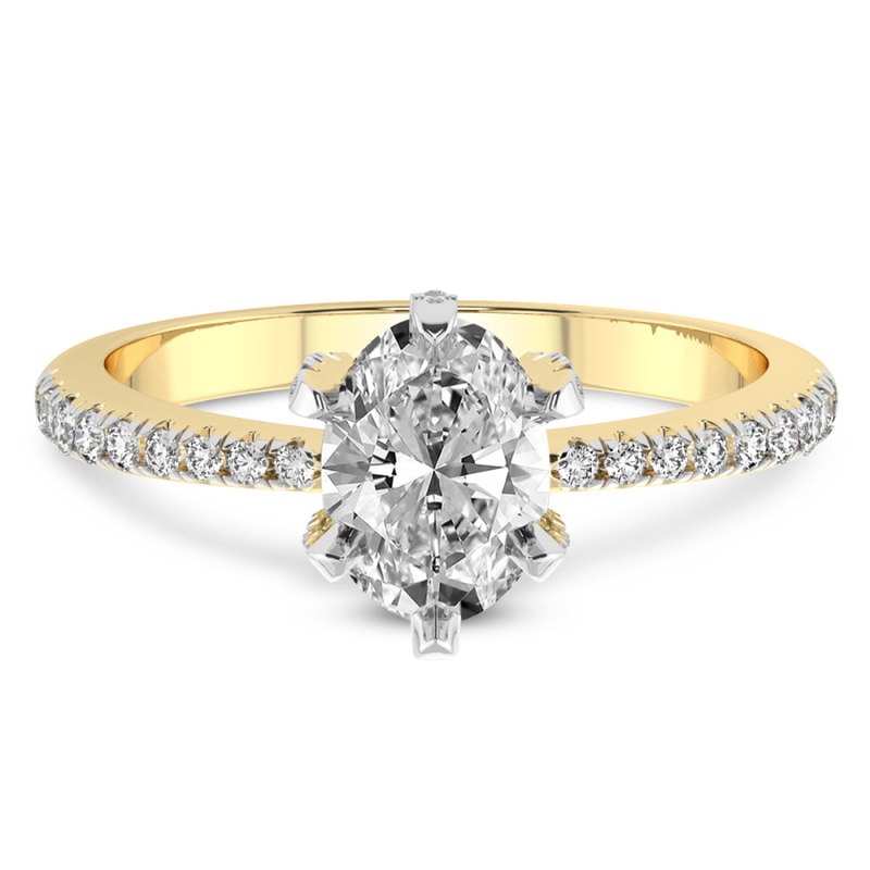 Mereia Secret Halo Lab Diamond Ring front view