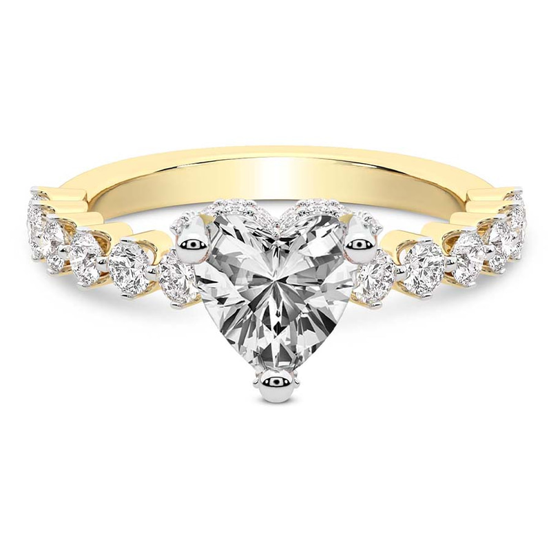 Caitronia Floating Side Stones Lab Diamond Ring front view