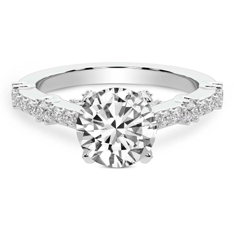 Odyssey Hidden Halo Lab Diamond Ring front view