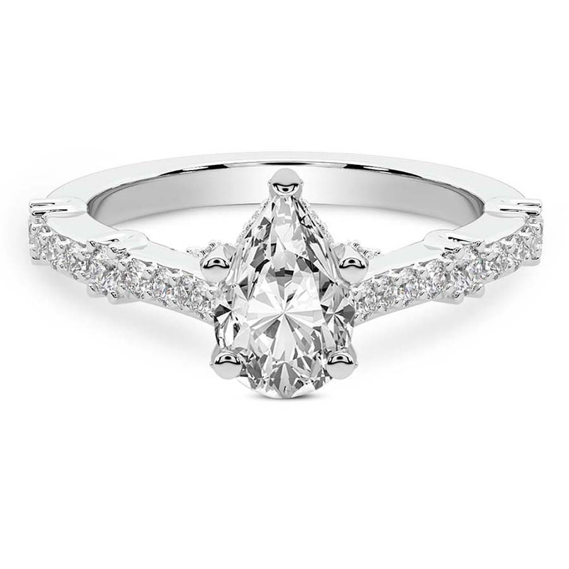 Odyssey Hidden Halo Lab Diamond Ring front view