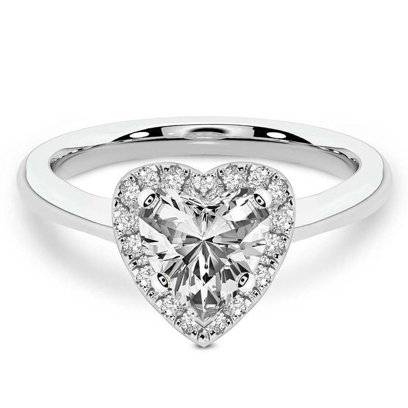 Harriet Halo 2mm Lab Diamond Ring front view