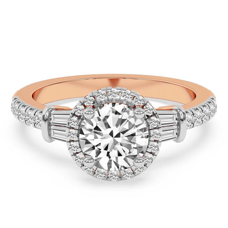Liora Cascade Halo Lab Diamond Ring front view