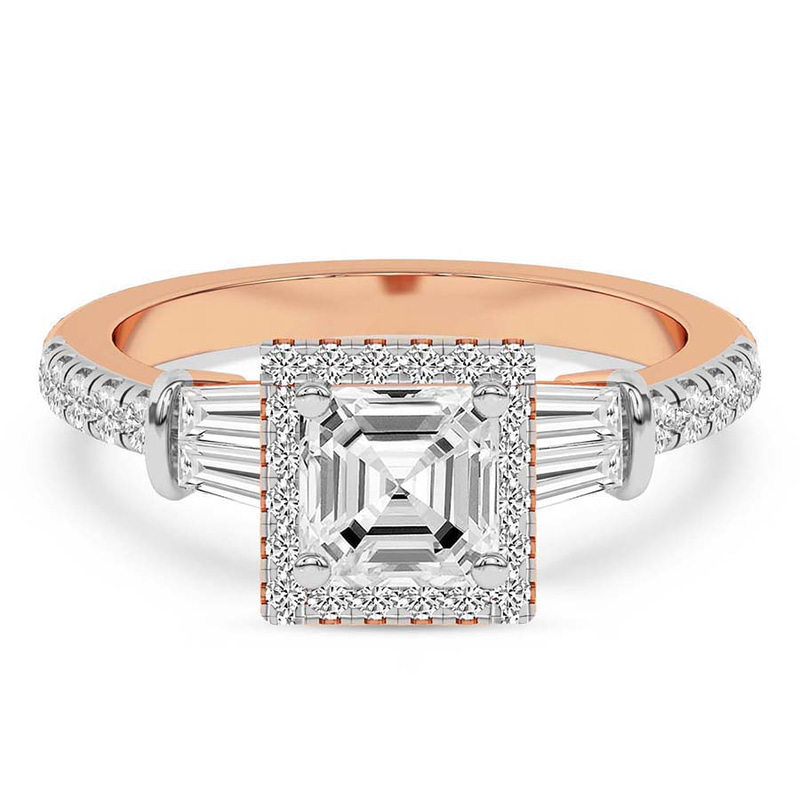 Liora Cascade Halo Lab Diamond Ring front view