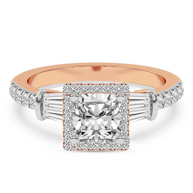 Liora Cascade Halo Lab Diamond Ring front view