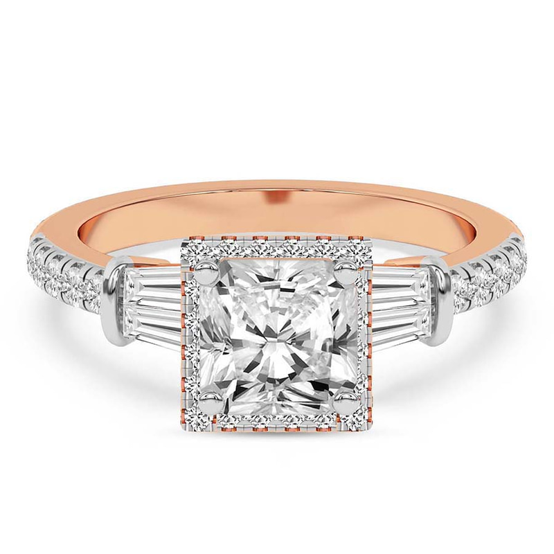 Liora Cascade Halo Lab Diamond Ring front view