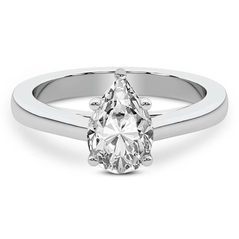 Teagan Solitaire 1.5mm Lab Diamond Ring front view