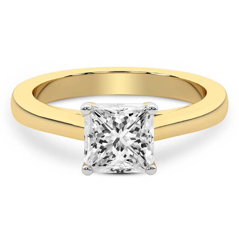 Teagan Solitaire 1.5mm Lab Diamond Ring front view