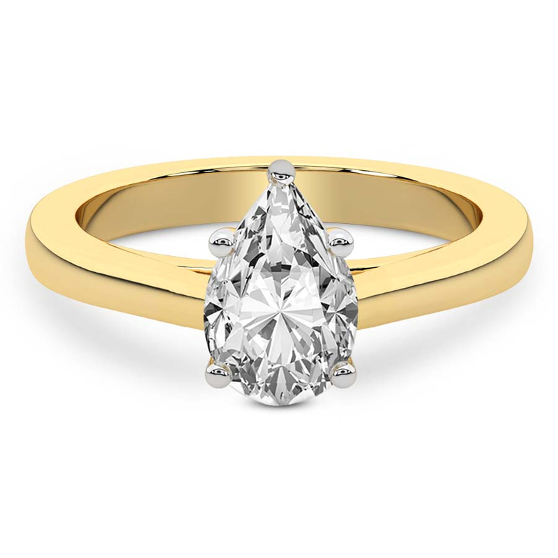 Teagan Solitaire 1.5mm Lab Diamond Ring front view