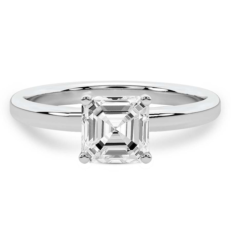 Four Prong Solitaire 1.5mm Lab Diamond Ring front view