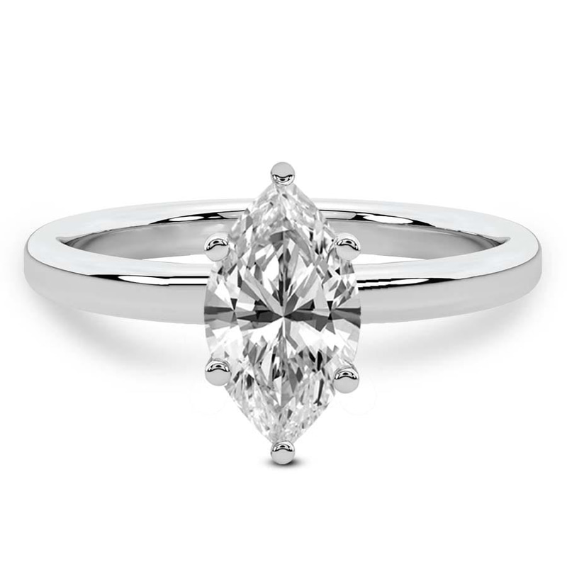 Four Prong Solitaire 1.5mm Lab Diamond Ring front view