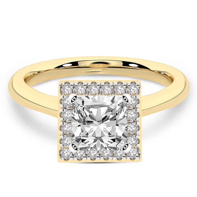 Harriet Halo 1.5mm Lab Diamond Ring front view