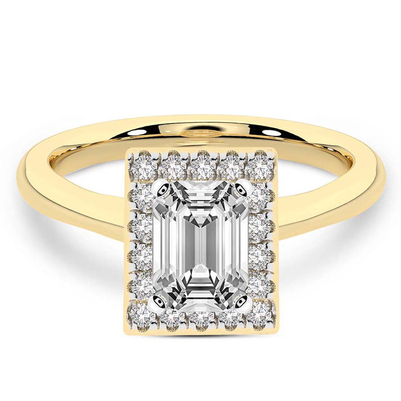 Harriet Halo 1.5mm Lab Diamond Ring front view