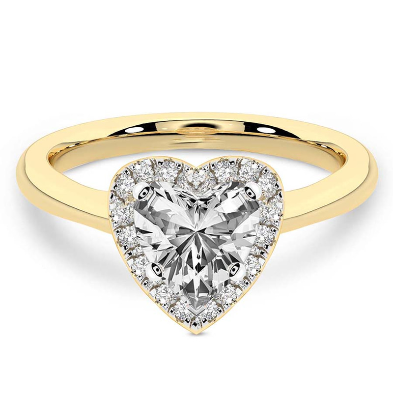 Harriet Halo 1.5mm Lab Diamond Ring front view