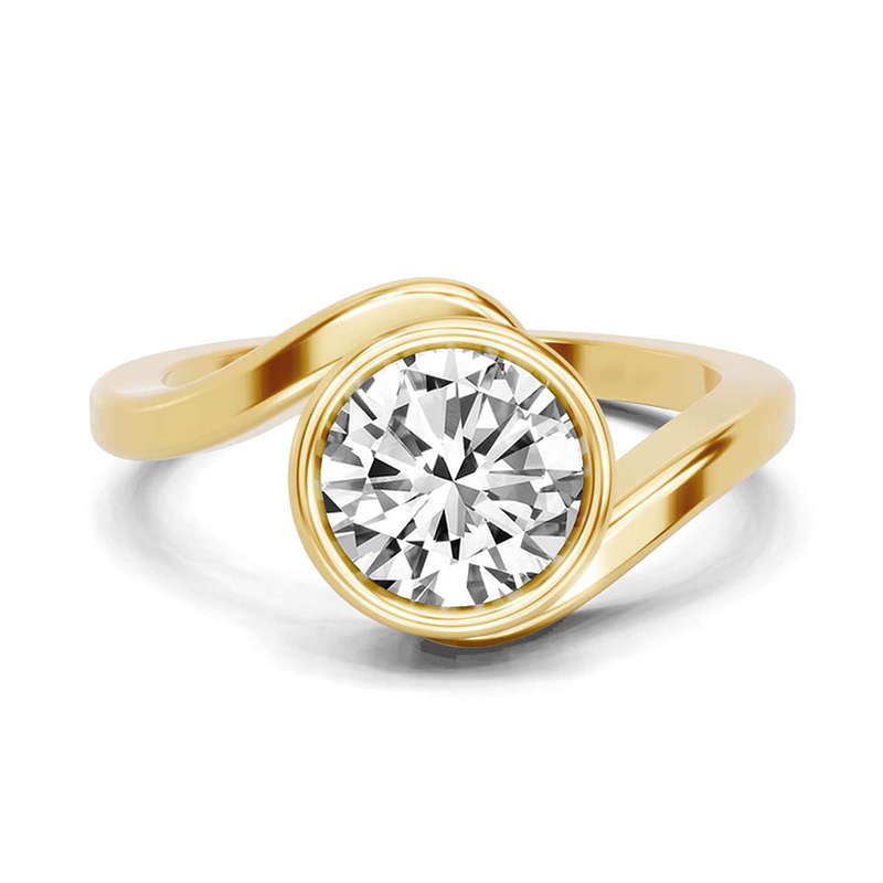 Ava Crest Lab Diamond Ring front view