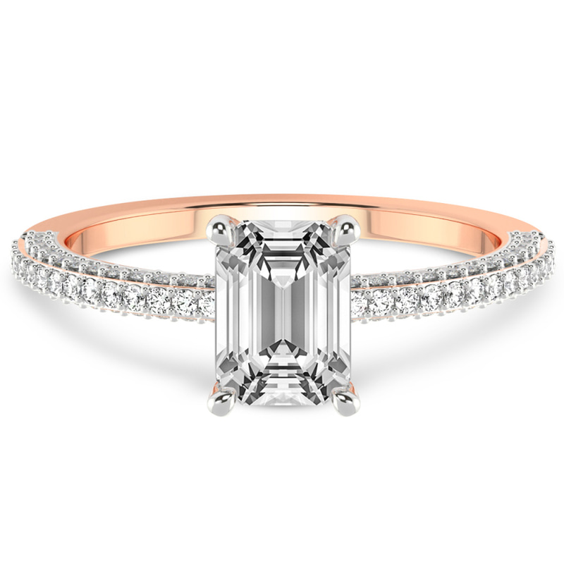 Grace Micro pavé Eternity Lab Diamond Ring front view