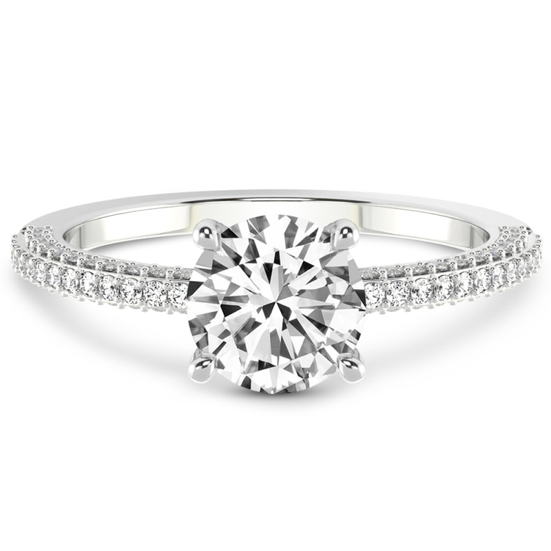 Grace Micro pavé Eternity Lab Diamond Ring front view