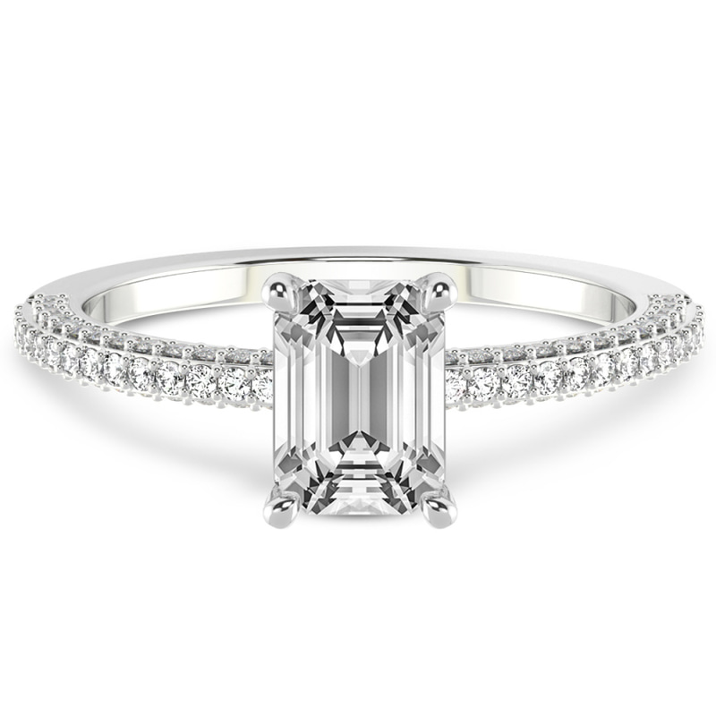 Grace Micro pavé Eternity Lab Diamond Ring front view