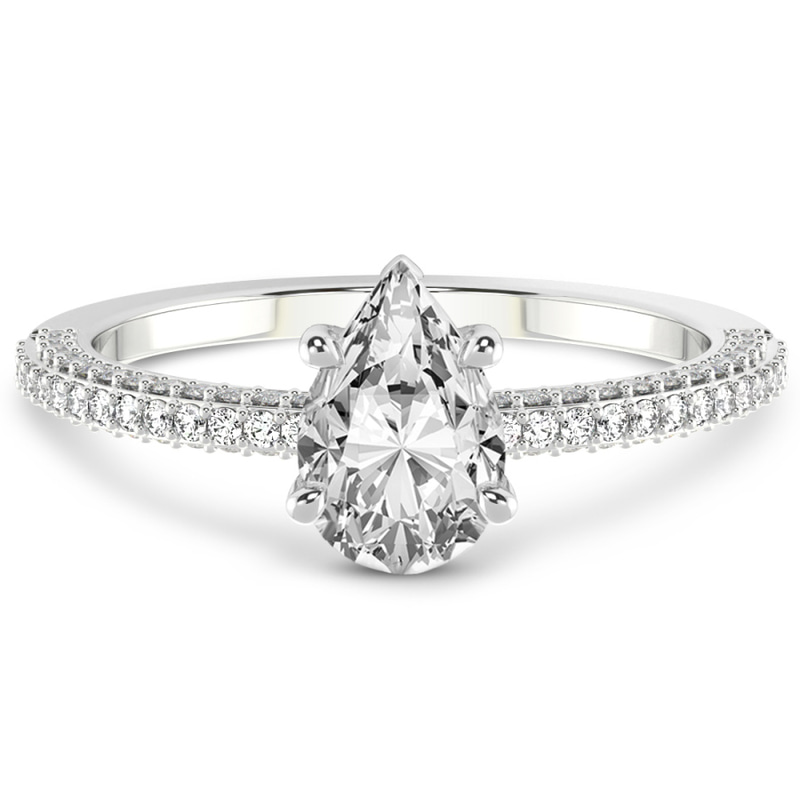 Grace Micro pavé Eternity Lab Diamond Ring front view