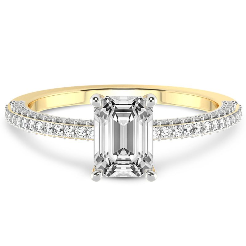 Grace Micro pavé Eternity Lab Diamond Ring front view