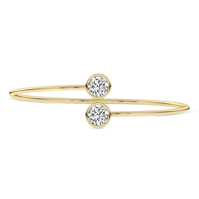 14kt Yellow Gold Cleo Flexi Lab Diamond Bangle Bracelet (5 Ct. Tw.) front image