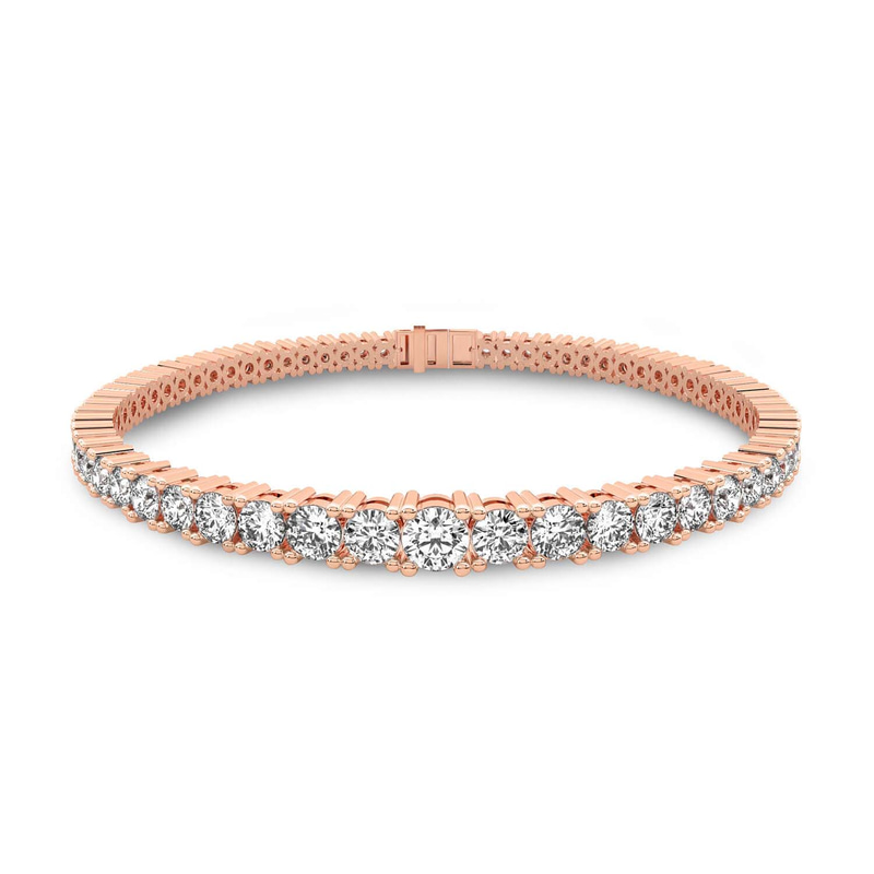 9ct Rose Gold Cecily Round Lab Diamond Tennis Bracelet (6 Ct. Tw.) front image