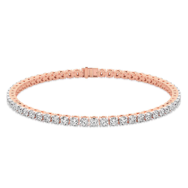 9ct Rose Gold Darcy Round Lab Diamond Tennis Bracelet (2 Ct. Tw.) front image