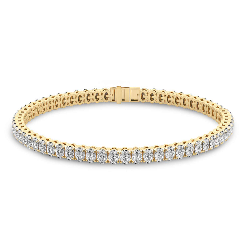 14kt Yellow Gold Everlyn Oval Lab Diamond Tennis Bracelet (8 Ct. Tw.) front image