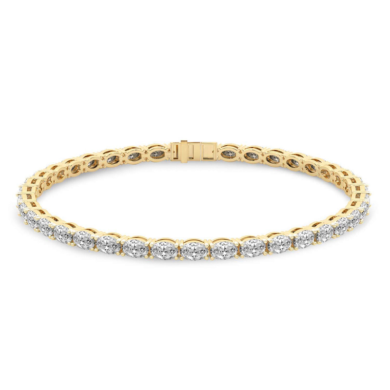 14kt Yellow Gold Aldea Oval Lab Diamond Tennis Bracelet (5 Ct. Tw.) front image