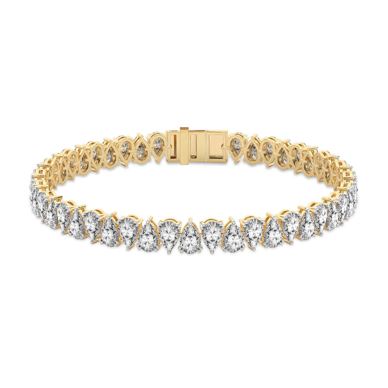 14kt Yellow Gold Marion Pear Lab Diamond Tennis Bracelet (10 Ct. Tw.) front image
