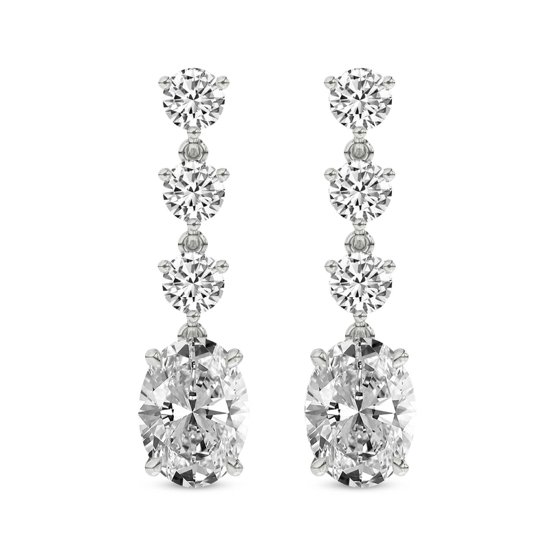 14kt White Gold Elysium Fashion Lab Diamond Dangle Earrings (4 Ct. Tw.) front image