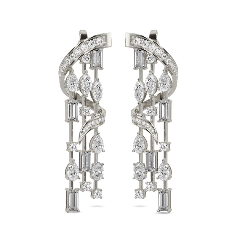 14kt White Gold Chandelier Dangling Earrings (7 Ct. Tw.) front image