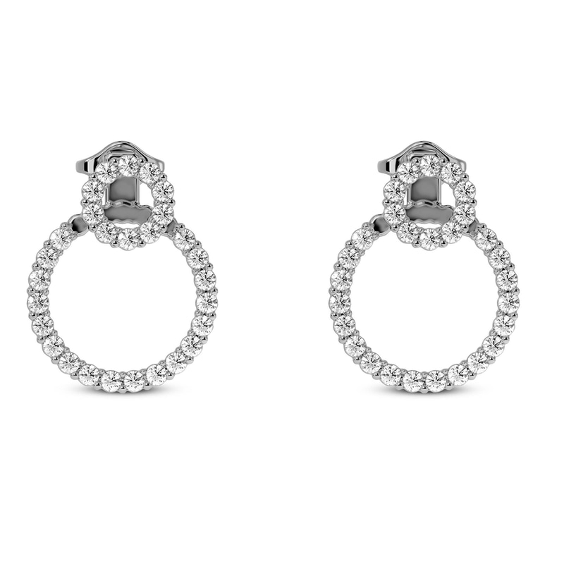 18kt White Gold Interconnected Earrings (1 1/2 Ct. Tw.) front image