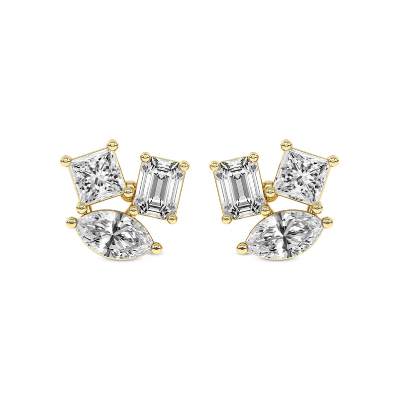 14kt Yellow Gold Trillium Fashion Lab Diamond Stud Earrings (1 Ct. Tw.) front image