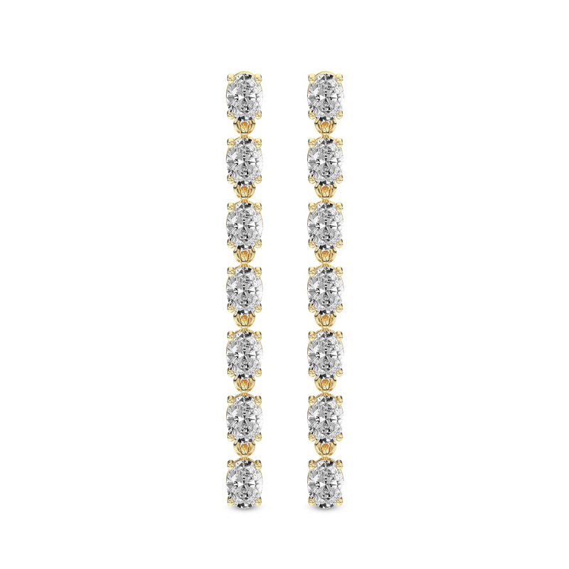 14kt Yellow Gold Digitalis Fashion Lab Diamond Dangle Earrings (1 Ct. Tw.) front image